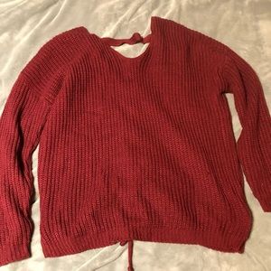 Back detailed sweater